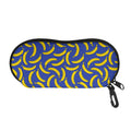Blue And Yellow Banana Pattern Print Glasses Case