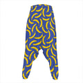 Blue And Yellow Banana Pattern Print Hammer Pants