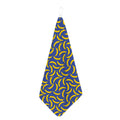 Blue And Yellow Banana Pattern Print Hand Towel