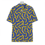 Blue And Yellow Banana Pattern Print Hawaiian Shirt