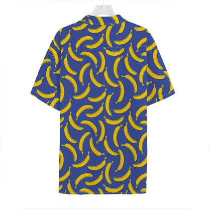 Blue And Yellow Banana Pattern Print Hawaiian Shirt