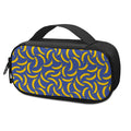 Blue And Yellow Banana Pattern Print Portable Cooler Travel Case
