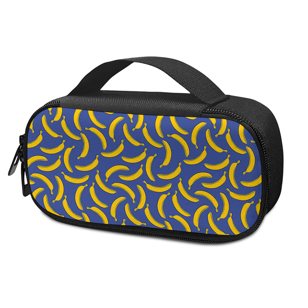 Blue And Yellow Banana Pattern Print Insulin Cooler Travel Case
