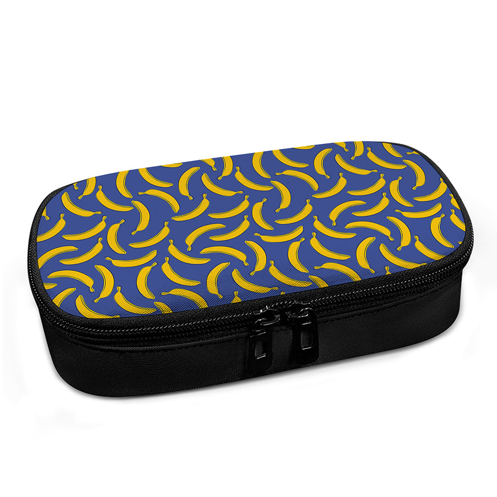 Blue And Yellow Banana Pattern Print Insulin Cooler Travel Case