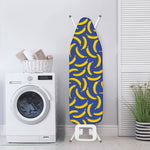 Blue And Yellow Banana Pattern Print Ironing Board Cover