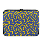 Blue And Yellow Banana Pattern Print Laptop Sleeve