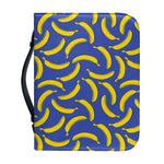 Blue And Yellow Banana Pattern Print Leather Bible Cover