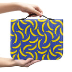 Blue And Yellow Banana Pattern Print Leather Bible Cover
