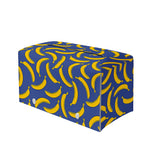 Blue And Yellow Banana Pattern Print Leather Tissue Box Cover