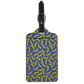 Blue And Yellow Banana Pattern Print Luggage Tag