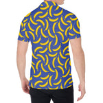 Blue And Yellow Banana Pattern Print Men's Shirt