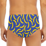 Blue And Yellow Banana Pattern Print Men's Triangle Swim Briefs