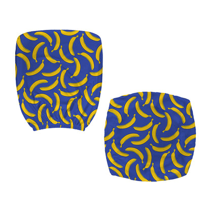 Blue And Yellow Banana Pattern Print Office Chair Cover
