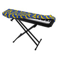 Blue And Yellow Banana Pattern Print Piano Keyboard Cover