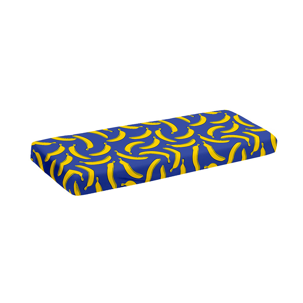 Blue And Yellow Banana Pattern Print Piano Keyboard Cover