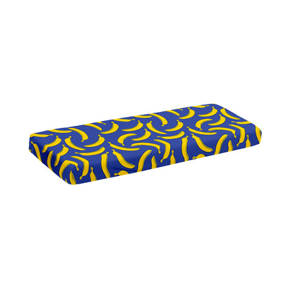 Blue And Yellow Banana Pattern Print Piano Keyboard Cover