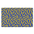 Blue And Yellow Banana Pattern Print Polyester Doormat