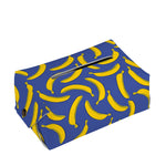 Blue And Yellow Banana Pattern Print Rectangle Tissue Box Cover