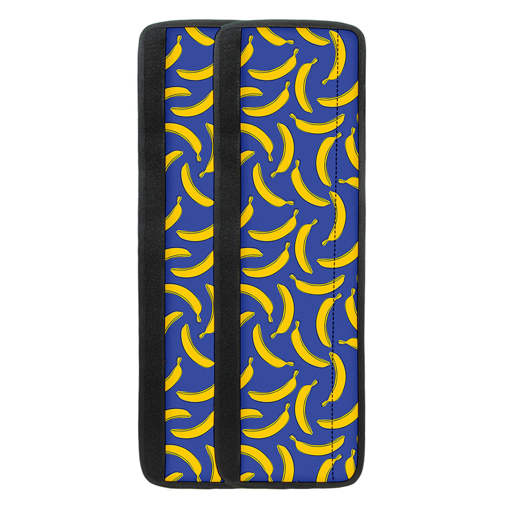 Blue And Yellow Banana Pattern Print Refrigerator Handle Covers