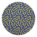 Blue And Yellow Banana Pattern Print Round Blanket