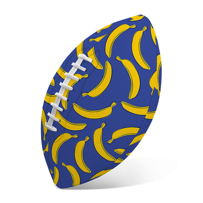 Blue And Yellow Banana Pattern Print Rugby Ball