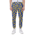 Blue And Yellow Banana Pattern Print Joggers