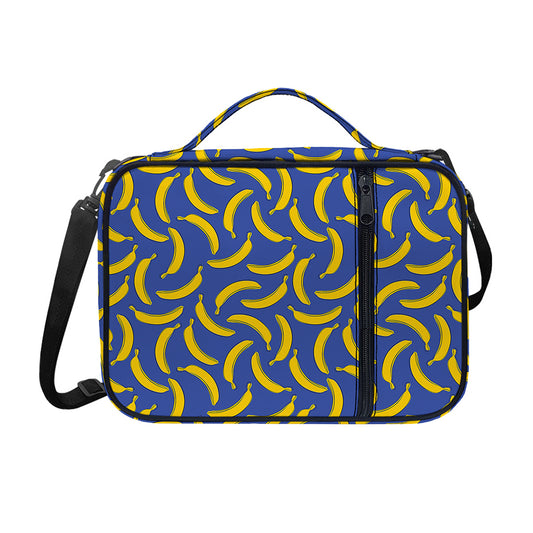 Blue And Yellow Banana Pattern Print Shoulder Strap Bible Bag