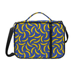 Blue And Yellow Banana Pattern Print Shoulder Strap Bible Bag