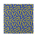 Blue And Yellow Banana Pattern Print Silk Bandana