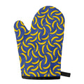 Blue And Yellow Banana Pattern Print Single Oven Mitt
