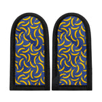 Blue And Yellow Banana Pattern Print Skillet Handle Cover