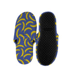 Blue And Yellow Banana Pattern Print Slippers