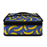 Blue And Yellow Banana Pattern Print Small Lunch Bag