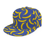 Blue And Yellow Banana Pattern Print Snapback Cap