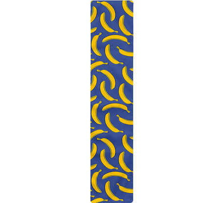 Blue And Yellow Banana Pattern Print Table Runner