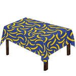 Blue And Yellow Banana Pattern Print Tablecloth