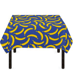 Blue And Yellow Banana Pattern Print Tablecloth