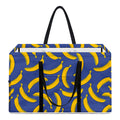 Blue And Yellow Banana Pattern Print Utility Tote Bag