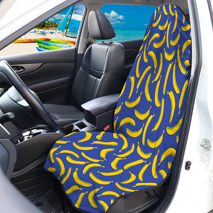 Blue And Yellow Banana Pattern Print Waterproof Car Seat Cover