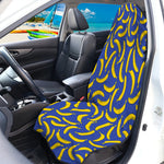 Blue And Yellow Banana Pattern Print Waterproof Car Seat Cover