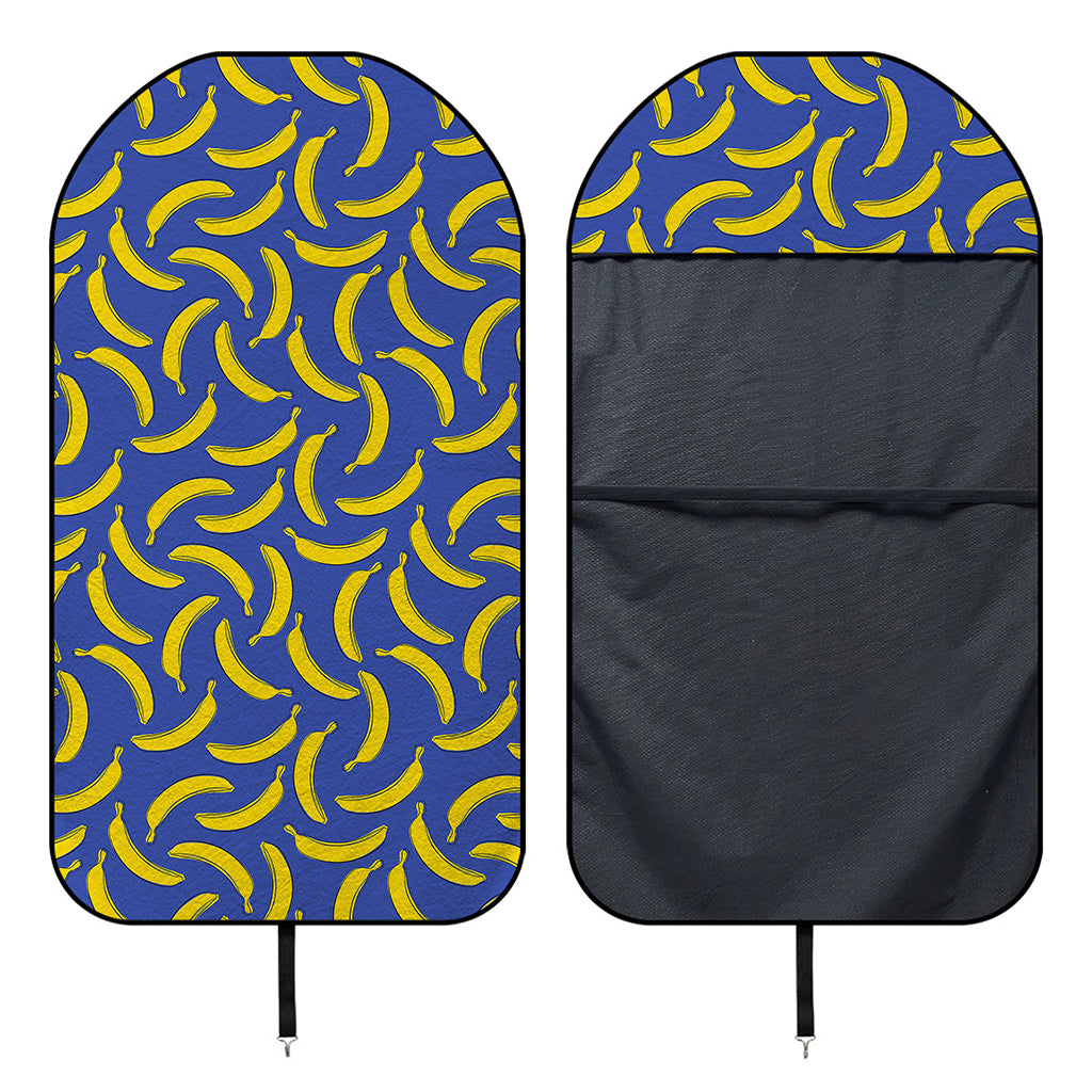Blue And Yellow Banana Pattern Print Waterproof Car Seat Cover