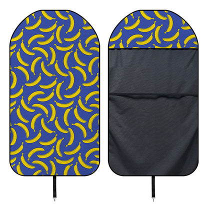 Blue And Yellow Banana Pattern Print Waterproof Car Seat Cover