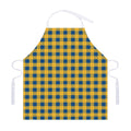 Blue And Yellow Buffalo Check Print Adjustable Apron