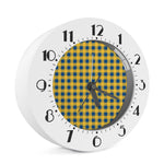 Blue And Yellow Buffalo Check Print Alarm Clock