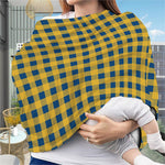 Blue And Yellow Buffalo Check Print Baby Seat Cover