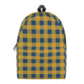 Blue And Yellow Buffalo Check Print School Backpack