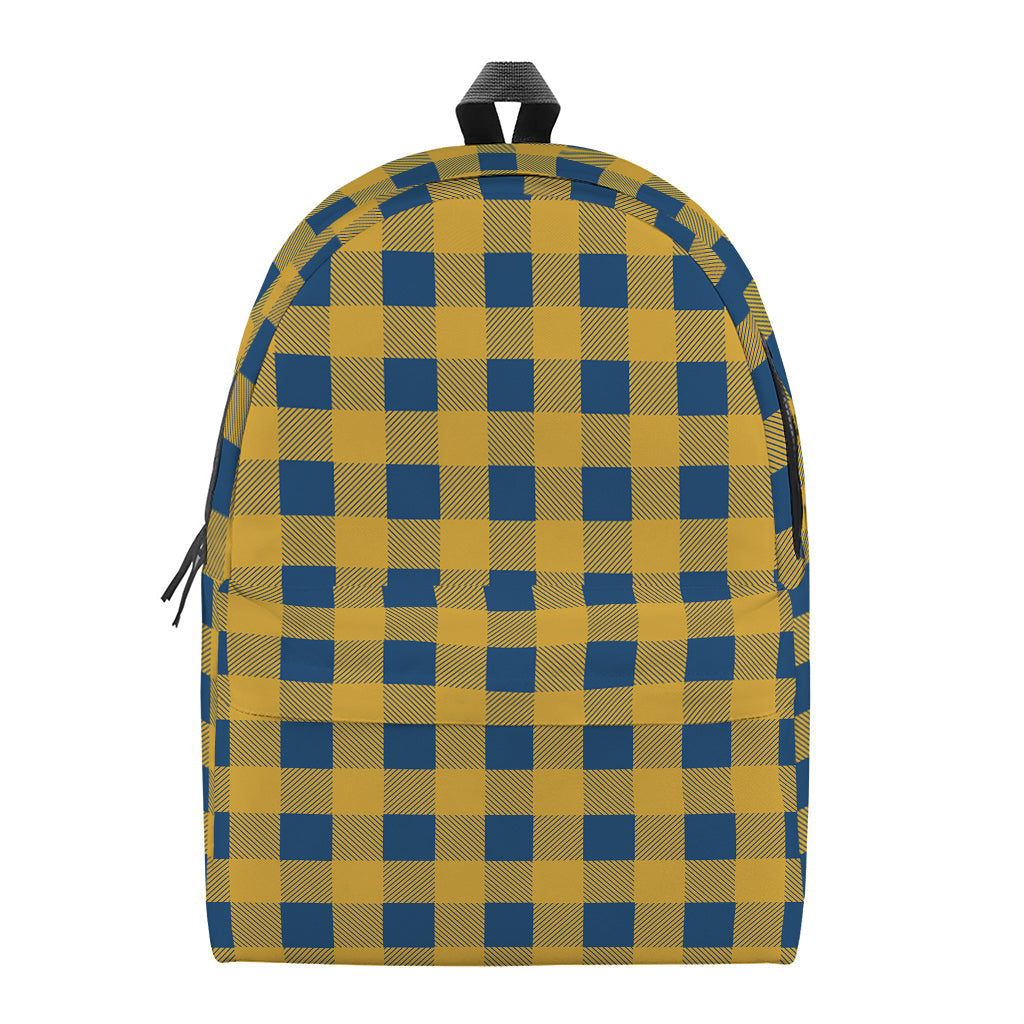 Blue And Yellow Buffalo Check Print Backpack