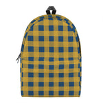 Blue And Yellow Buffalo Check Print Backpack
