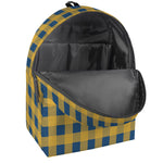 Blue And Yellow Buffalo Check Print Backpack