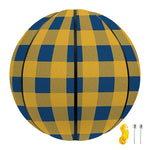 Blue And Yellow Buffalo Check Print Basketball